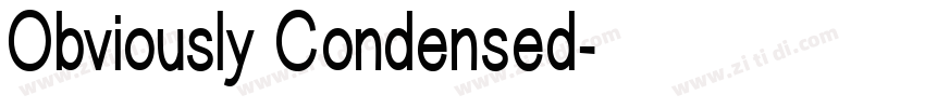 Obviously Condensed字体转换